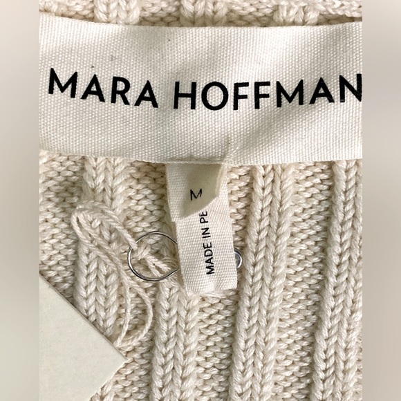 NWT Mara Hoffman Cream Jocelyn Flared Sleeve Sweater - Sz M - Picture 8 of 11